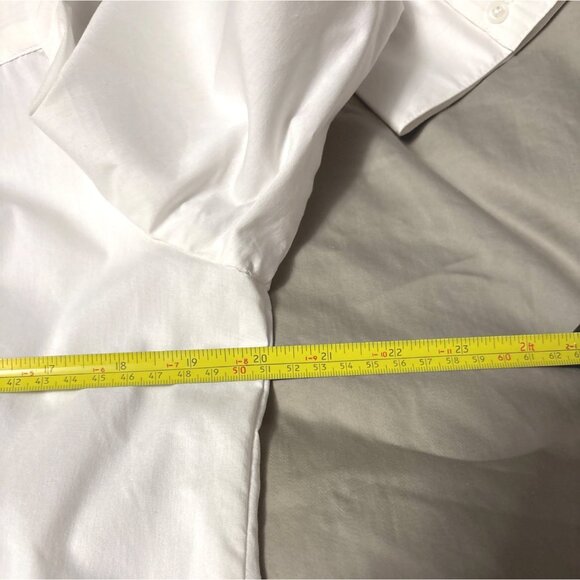 NWT Zac & Rachel White Button-Up Shirt With Rhinestone Embellished Collar L - Picture 5 of 7